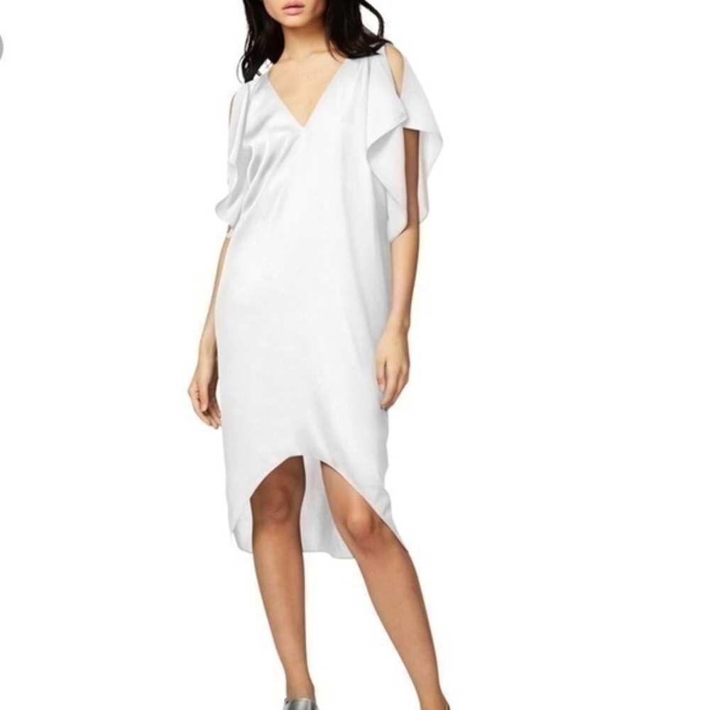 Rachel Roy Womens Flutter Sleeve High-Low Dress